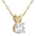 thumbnail image 2 of Pompeii 1 1/4Ct Lab Grown Solitaire Diamond Pendant Yellow Gold Necklace (G-H,VS2), 2 of 4