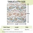 thumbnail image 2 of White Pioneer Flower and Paisley Pattern Square Fitted Tablecloth with Elastic Edge,Square Table Cover,Washable Elastic Table Cover for Home Kitchen Party Decor 36in(91cm), 2 of 6