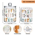 thumbnail image 5 of Yayeee 4 Pack Qtip Holder Bathroom Cotton Swab Canister with Lid Clear Dispenser Set, Cute Animal, 5 of 6