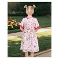 thumbnail image 4 of Sunny Fashion Girls Chiffon Dress Floral Bird Print Short Flutter Sleeve Casual Summer Dresses 6 Years, 4 of 6
