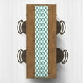 thumbnail image 2 of Creative Products Painted Diamond Pattern Teal 16x90 Poly Twill Table Runner, 2 of 3