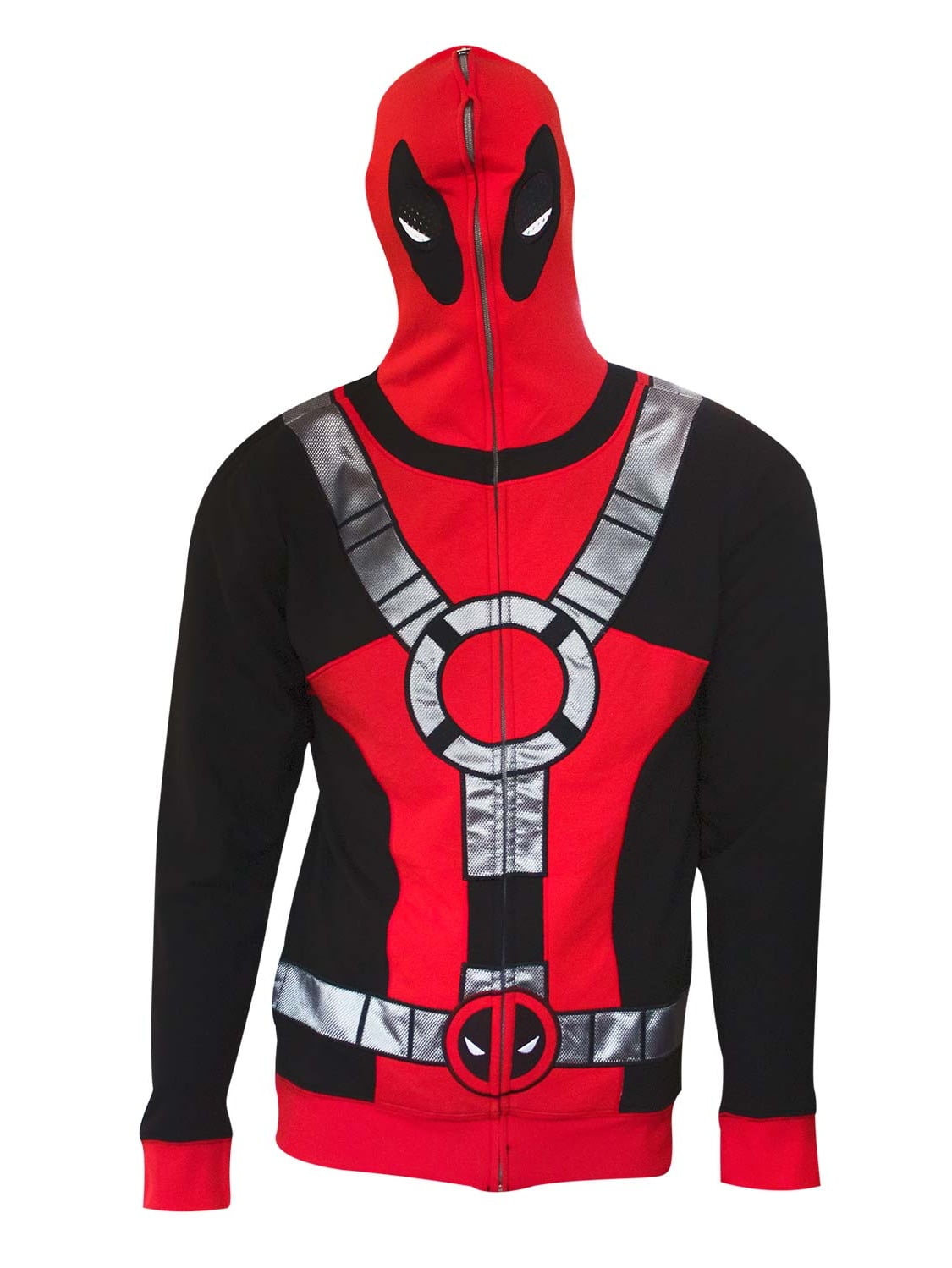 Deadpool Deadpool Front Zip Mask HoodieLarge