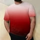 thumbnail image 1 of Tops para hombre, blusas y camisas de manga corta con cuello redondo para hombre, blusa informal grande con cuello redondo y manga corta degradada, blusa de poliéster para hombre, 1 of 5