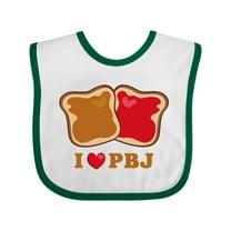 Inktastic I Love Pbj 2 Boys or Girls Baby Bib