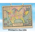 thumbnail image 4 of A New Yorker’s Idea America 1935 Vintage Cartoon USA Map Wall Art Funny New York City View Geography Illustration Retro Americana Decor Office Den Lounge Man Cave 28x36 Stretched Canvas Ready to Hang, 4 of 8