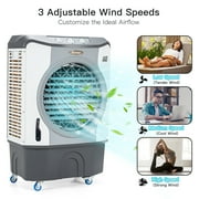 Costway 3450 CFM Industrial Evaporative Cooler 4-in-1 Air Cooling Fan 45L Tank