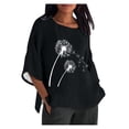 thumbnail image 2 of Blouses pour Femmes, Mode Décontractée Sensibilisation à la Maladie d'Alzheimer, Chemise Ample en Coton Imprimé à Manches 3/4, 2 of 4