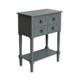 thumbnail image 5 of Entryway Table with Storage, Rustic Small Console Table w/ 3 Drawers & Open Bottom Shelf, Skinny Wood Console Table, Narrow Sofa Side Table for Living Room, Foyer, Entry Table, Vendee Gray, 5 of 6