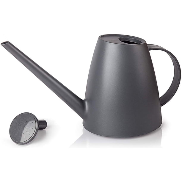 Regadera para plantas de interior, pequeñas regaderas para plantas de casa, flores de jardín, lata de agua con pico largo para plantas de riego al aire libre, 1,8 l, 60 oz, 1/2 galón (verde)