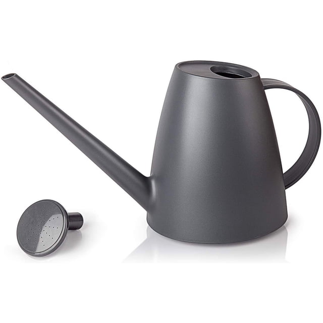 Regadera para plantas de interior, regaderas pequeñas para plantas de interior, jardín y flores, regadera de pico largo para regar plantas de exterior, 1,8 l, 60 oz, 1/2 galón (verde)