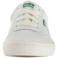 thumbnail image 2 of Keds Women's Tournament Retro Court Perf Leather Fashion Sneaker, White/Green, 8 M US, 2 of 8