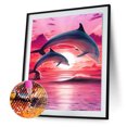 thumbnail image 1 of Cuadros Decorativos Kit de bordado de punto de cruz de pintura de diamante de taladro completo 5D DIY (Dolphin01) Likrtyny  embutido en tela, 1 of 8