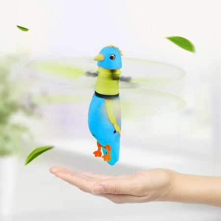 USB Charging Induction Flying Parrot Singing Bird Flying Toy with LED Flashing Light, Age Range: 8 Years Old Above, Without Remote