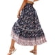 thumbnail image 4 of Lucakuins - Falda larga bohemia para mujer, elegante cintura elástica, floral, fluida, para verano, informal, diario Lucakuins moda, 4 of 5