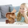 thumbnail image 3 of UAEBM Wooden English Letter Savings Can Transparent Glass Savings Can for Eco-Friendly Savings and Decorative Gift S, 3 of 6