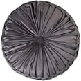 thumbnail image 3 of Grey Round Button Tufted Decorative Pillow Pillow, 19"x19", 3 of 3
