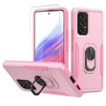 thumbnail image 1 of Xhy Samsung Galaxy A53 5G Case with Screen Protector Military Grade Shockproof Cover Ring Holder Kickstand Support Magnetic Car Mount Dual Layer Protective Phone Case (Pink), 1 of 9