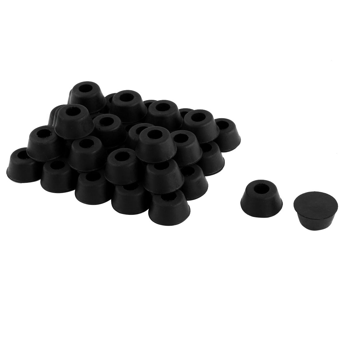 Black Rubber Table Leg Caps End Feet Cover Furniture Glide Floor Protector 34pcs 