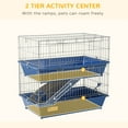 thumbnail image 6 of PawHut 2-Tier Mouse Cage, Ferret Cage W/ Dish and Bottle, Ramp, 2 Doors, 6 of 10
