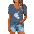 thumbnail image 1 of Blusas de Manga Corta para las Mujeres, Blusa de Camiseta Suelta Casual Hecha de Tela Cómoda para Todo el Uso Diario de Temporada, Blusas para las Mujeres Casual, 1 of 1