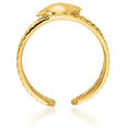 thumbnail image 3 of 14K Solid Yellow Gold Sea Shell Adjustable Toe Ring Open Midi Band Summer Beach Jewelry, 3 of 9