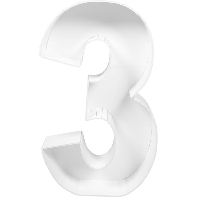 Number Sign 3 Balloon Frame 3D Number Sign Balloon Box Birthday Number Balloon Box