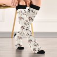 thumbnail image 5 of FORMRS Womens Knee High Socks Casual Long Thick Travel Daily Wear, 1 Pair, Floral Plaid, 5 of 6
