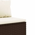 thumbnail image 5 of vidaXL 9 Piece Garden Lounge Set with Cushions Brown Poly Rattan, 5 of 5