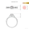 thumbnail image 5 of ANGARA Natural Diamond Twist Shank Engagement Ring in 14K White Gold for Women (Size-5.9mm| Color-I-J| Clarity-I1-I2) | April Birthstone, Anniversary, Jewelry Gift for Women | Natural Diamond Ring, 5 of 10