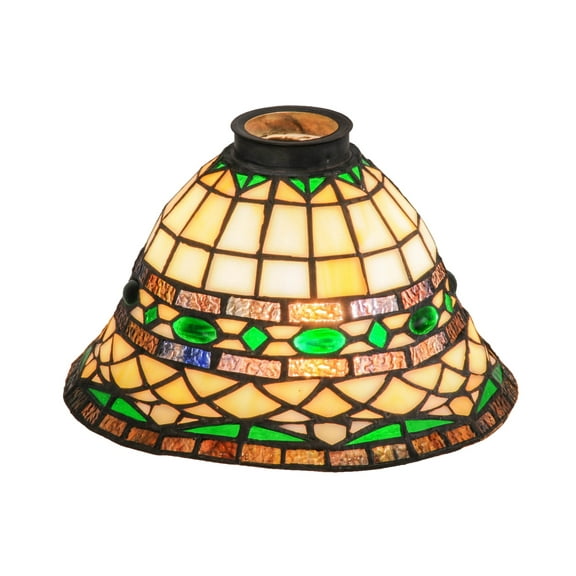 26424 Meyda 8" Wide Tiffany Roman Shade