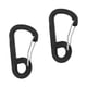 thumbnail image 5 of (Paquete de 2 Piezas) Llavero con Mosquetón, Colgante para , Gancho de Aluminio, en D, Gancho de Presión Negro Soledad Mosquetón de escalada Snap Hook, 5 of 8