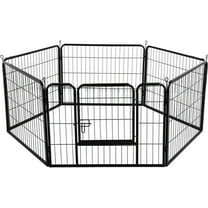 Renwick 6 Panels 24" Heavy Duty Dog Playpen, Black