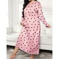 thumbnail image 2 of Nightgown for Women Valentine's Day Plus Size Long Maxi Loungewear Scoop Neck Sleepwear Full Length Pajama Dresses Shermie, 2 of 3
