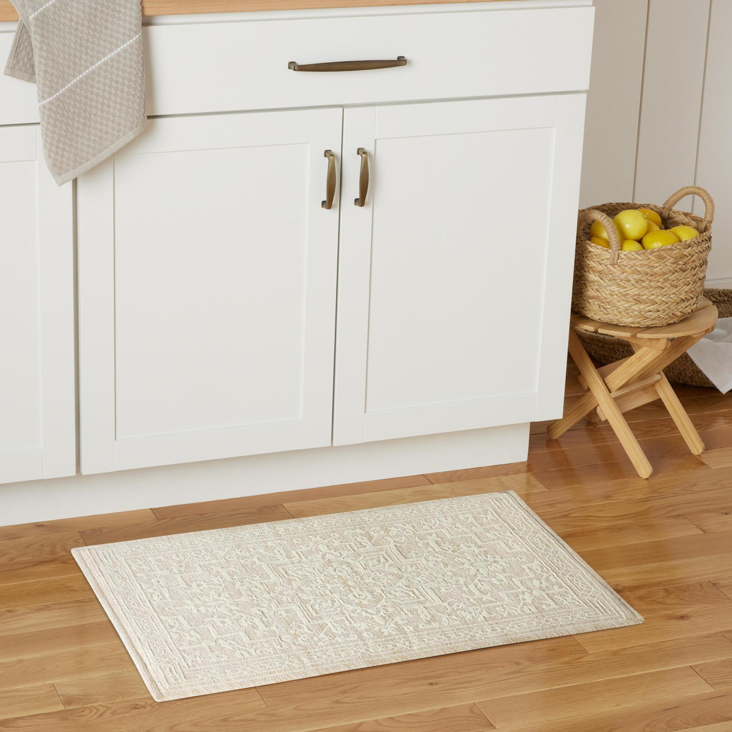 Better Homes & Gardens Darby Persian Chenille Kitchen Comfort Mat, Tan, 20”W x34”L