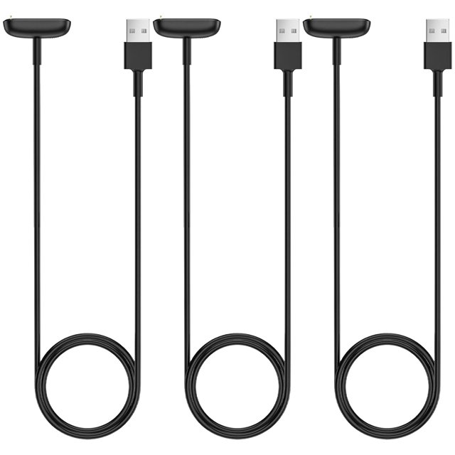 MYKOMI 2-Pack Charger Cable for Fitbit Charge 6 / Fitbit Charge 5 / Fitbit Luxe, Fast Charging Replacement USB Charging Cable Dock Stand for Fitbit Luxe/Charge 5/Charge 6 Smartwatch (3 Pack/3.3ft)