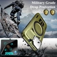 thumbnail image 2 of KOMI for iPhone 16 Pro Max MagSafe Case with Adjustable Metal Camera Lens Cover Stand with 1 Screen Protector,[Mil-Grade Protect] Rugged Heavy Duty Magnetic Case for iPhone 16 Pro Max 6.9" Army Green, 2 of 5