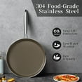 thumbnail image 3 of Innerwell 11inch Nonstick Crepe Pan Stainless Steel Ceramic Coating Flat Skillet Tawa Dosa Tortilla Pan Induction Compatible, 3 of 7