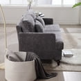 thumbnail image 4 of Knubmt 2 Seater Loveseat Sofa with Wood Frame, Modern Upholstered Fabric Sofa Couch for Home, Living Room, Office, Gray, 4 of 7