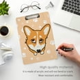 thumbnail image 4 of FMSHPON Corgi Dog Claw Clipboard Hardboard Wood Nursing Clip Board and Pull for Standard A4 Letter 13x9 inches, 4 of 7