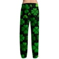thumbnail image 4 of Men's St Patrick's Day Print Comfortable Casual Drawstring Pants Full Length Lounge Pants Soft Polyester Spring Summer Wear 2026 Army Green M, 4 of 7