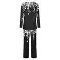 thumbnail image 4 of Tnhcen 2 Piece Women's Pajamas Sets Long Sleeve Lounge HomewearSoft Ladies Pjs Sets for Women S-3XL, 4 of 5