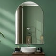 thumbnail image 3 of Head West Arch Shaped Thin Metal Frame Modern Wall Vanity Accent Mirror - 24" x 36", 3 of 5