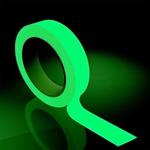 SWRT Glow in The Dark Luminous Tape, Neon Green, 33ft x 0.5”, Strong Adhesive, 1 Roll