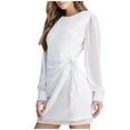 thumbnail image 1 of Vestido de moda sexy informal con cuello redondo y manga larga para mujer Pompotops  hdfakjf5238, 1 of 8