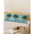 thumbnail image 5 of Coastal Blue Green Body Pillow Cover 20 x 60 Inch Decorative Pillow Cover Ocean Beach Tropical Plant Starfish Lumbar Pillowcase Seasonal Rectangle Cushion Case for Couch Sofa Bed Living Room, 5 of 7