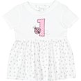 thumbnail image 3 of Inktastic Pink Ladybug 1st Birthday Girls Baby Dress, 3 of 5