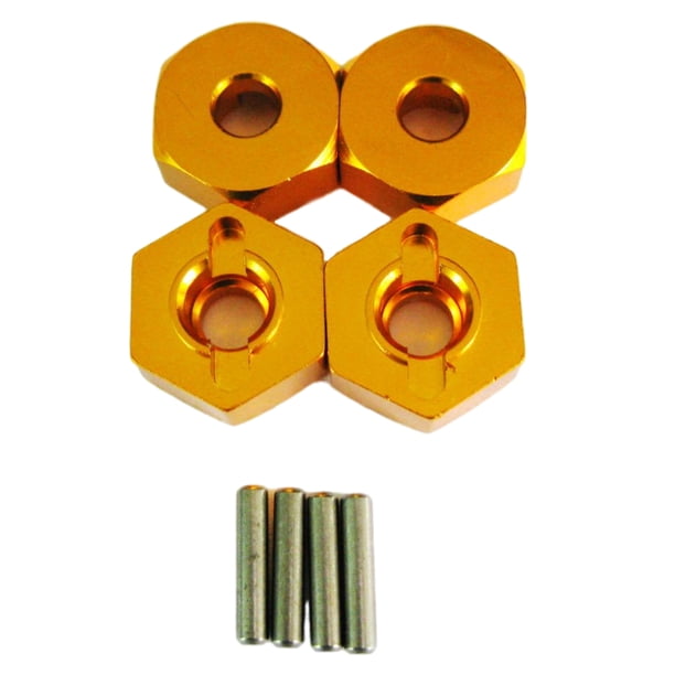 Vogacara RCGOFFLOW-pieza de coche de control remoto, montaje hexagonal de rueda, adaptador fuerte para 1/10 FS 53633 51805 51806 53625 53632, Kits de construcción modelo Dorado