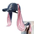 thumbnail image 2 of Distressed Baseball Hat with Rabbit Ears Sunproof Visors Hat for Spring Camping Adult Outdoor Breathable Cycling Hat Denim blue two tone, 2 of 4