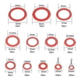thumbnail image 2 of 600pcs Fibre Washer Kit 12 Size Red Steel Paper Fiber Flat Washer Kit Flat Ring Seal Assortment Kit, 2 of 4