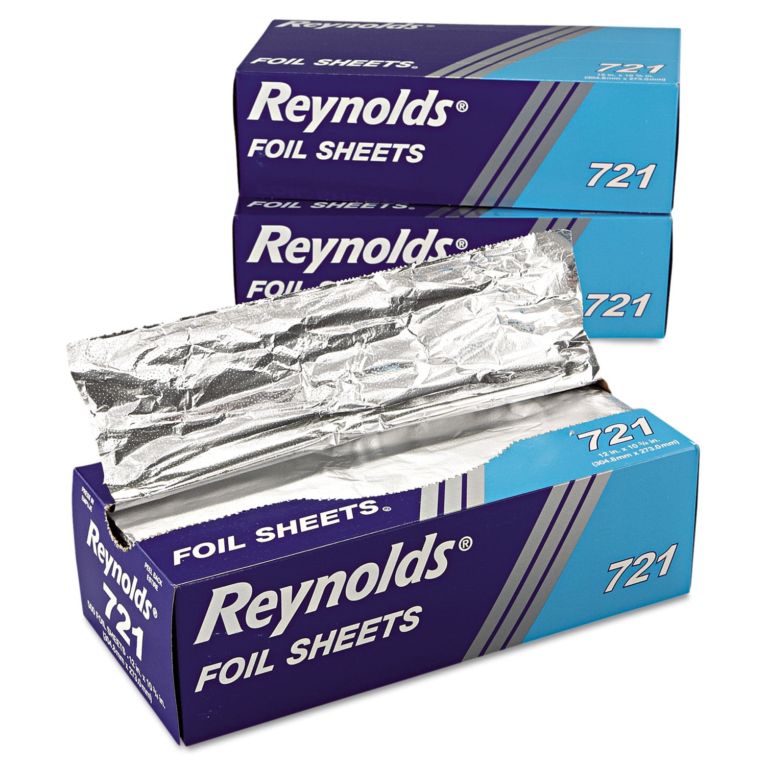 Reynolds Pop-Up Interfolded Aluminum Foil Sheets Silver 500 Box Case of 6 3000 Sheet